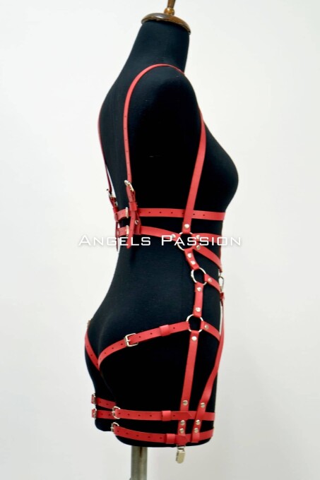 Deri Body Harness, Deri Dansçı Kostüm, Pole Dans Kostüm - APFT502 - 5