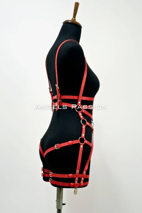 Deri Body Harness, Deri Dansçı Kostüm, Pole Dans Kostüm - APFT502 - 6