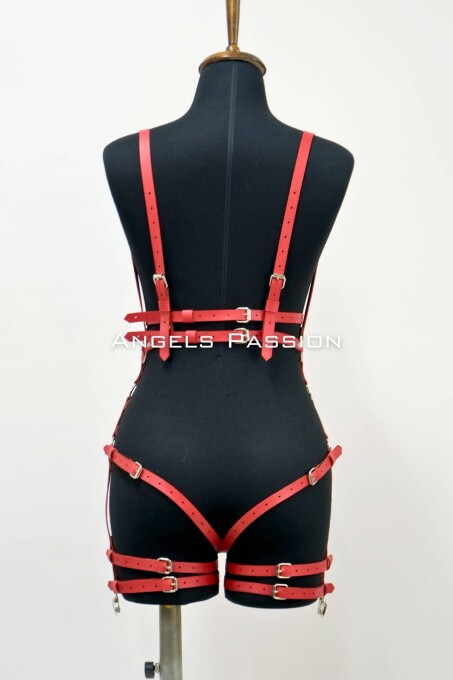 Deri Body Harness, Deri Dansçı Kostüm, Pole Dans Kostüm - APFT502 - 7