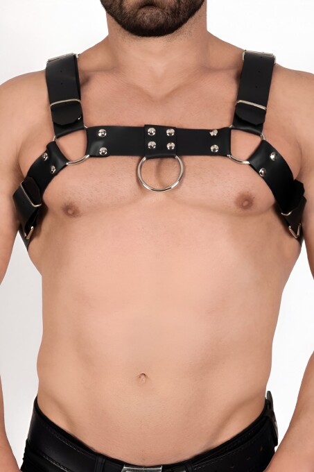 Erkek Göğüs Harness, Deri Erkek Fantazi Giyim, Erkek Clubwear - APFTM214 - 2