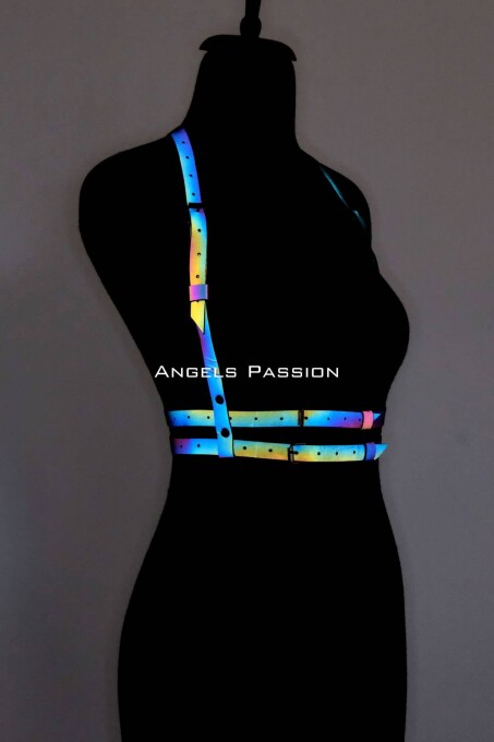 Renkli Reflektörlü Göğüs Harness, Karanlıkta Parlayan Göğüs Harness - APFT205 - 5